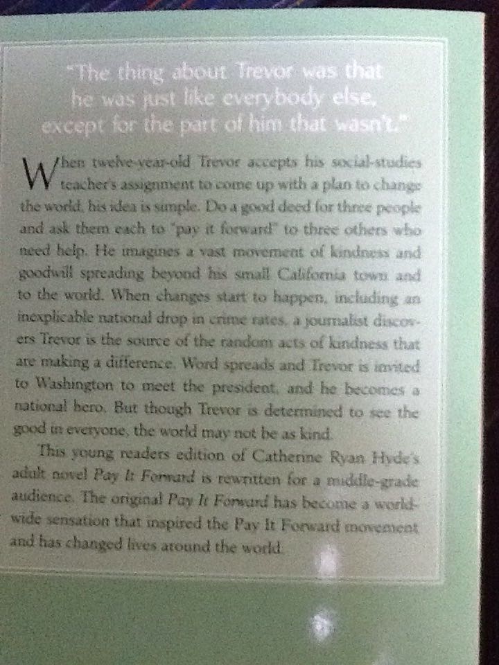 Pay It Forward - Catherine Ryan Hyde (Scholastic Inc. - Paperback) book collectible [Barcode 9780545801393] - Main Image 2