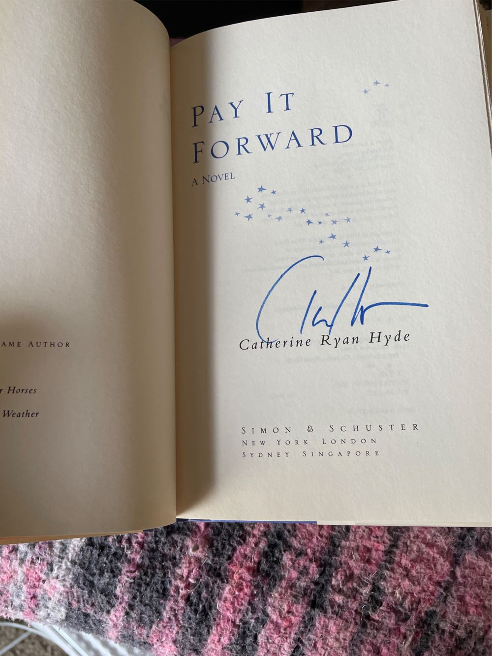 Pay It Forward - Catherine Ryan Hyde (Simon & Schuster - Hardcover) book collectible [Barcode 9780684862712] - Main Image 3
