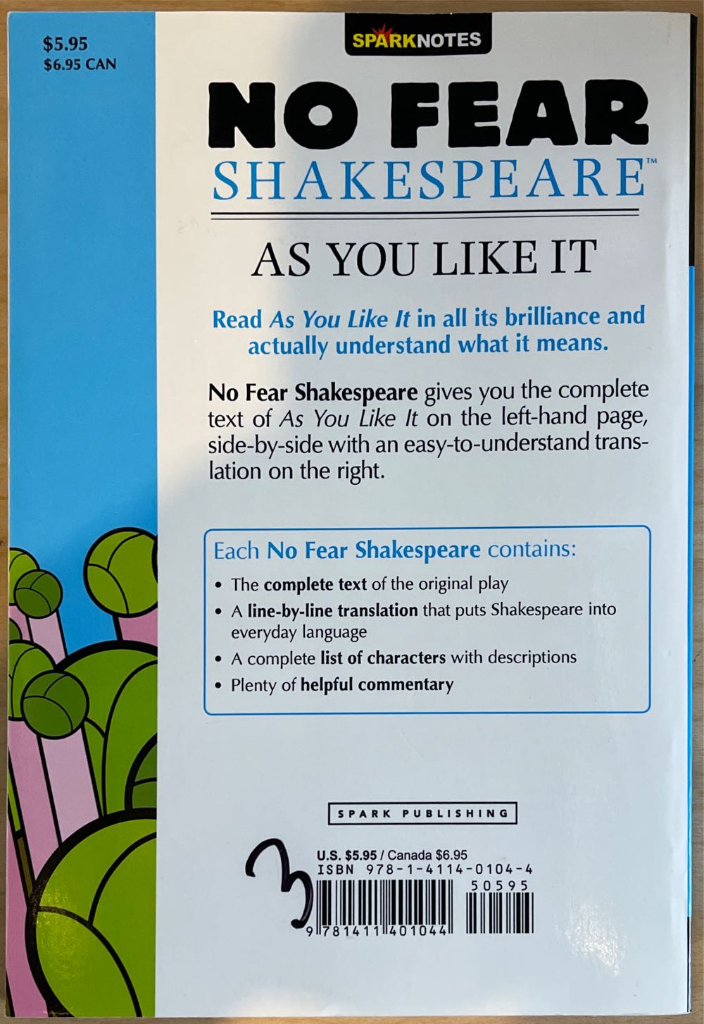 As You Like It - William Shakespeare (SparkNotes - Paperback) book collectible [Barcode 9781411401044] - Main Image 2