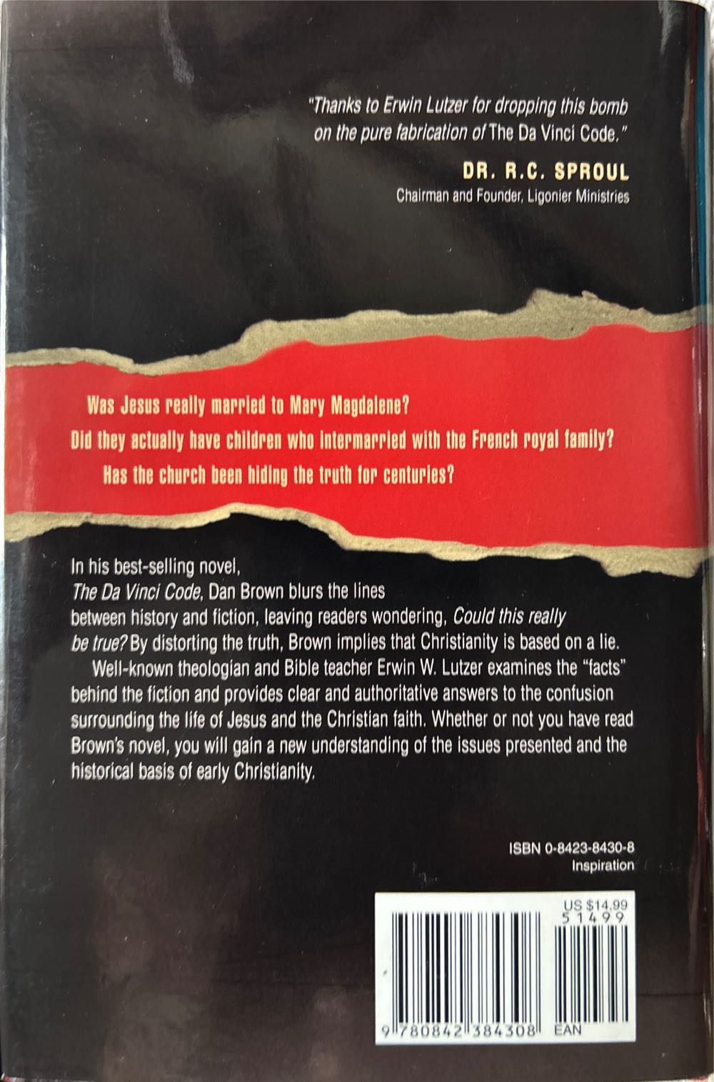 The Da Vinci Deception - Erwin W. Lutzer (Tyndale House Publishers Inc. - Hardcover) book collectible [Barcode 9780842384308] - Main Image 2