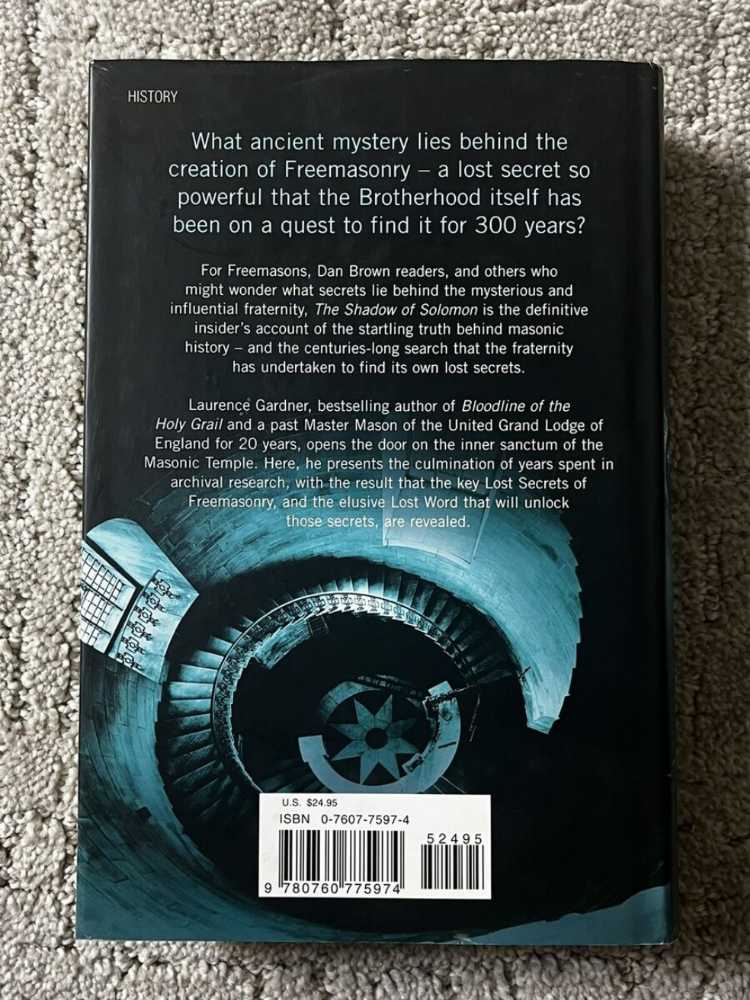 AH Shadow Of Solomon: The Lost Secret Of The Freemasons Revealed, The - Laurence Gardner (Harper Element - Paperback) book collectible [Barcode 9781578634040] - Main Image 2