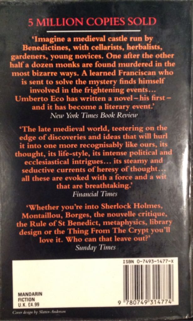 The Name Of The Rose  (Paperback) book collectible - Main Image 2