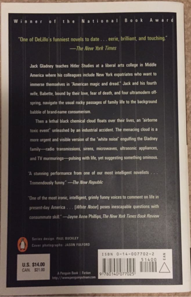 White Noise - Don DeLillo (Penguin Classics Deluxe Edition - Paperback) book collectible [Barcode 9780143105985] - Main Image 2