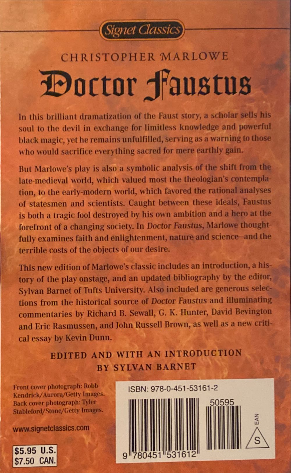Doctor Faustus - Christopher Marlowe (Signet - Paperback) book collectible [Barcode 9780451531612] - Main Image 2