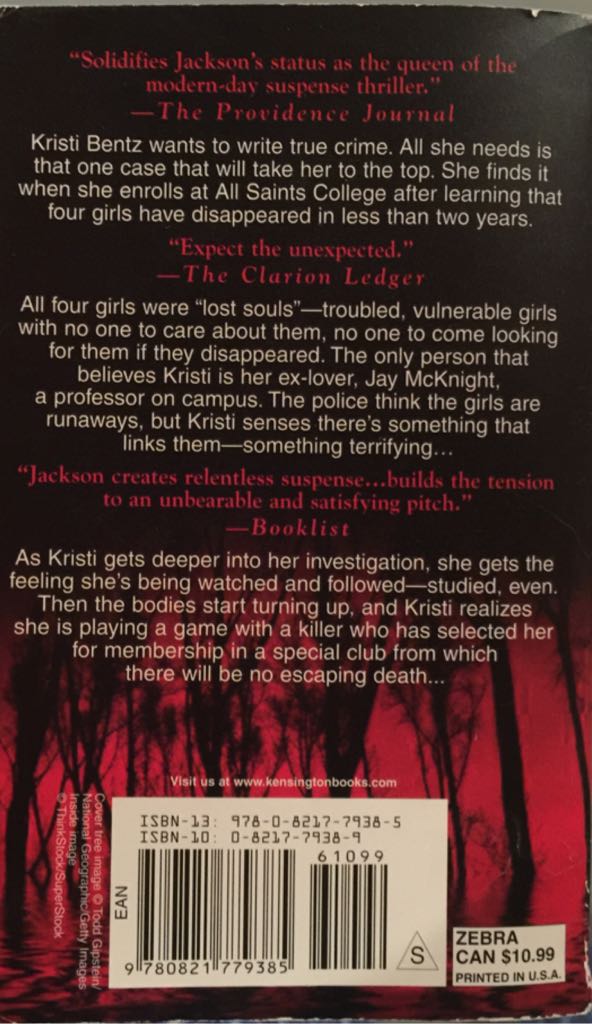 Lost Souls - Lisa Jackson (Zebra Books - Paperback) book collectible [Barcode 9780821779385] - Main Image 2