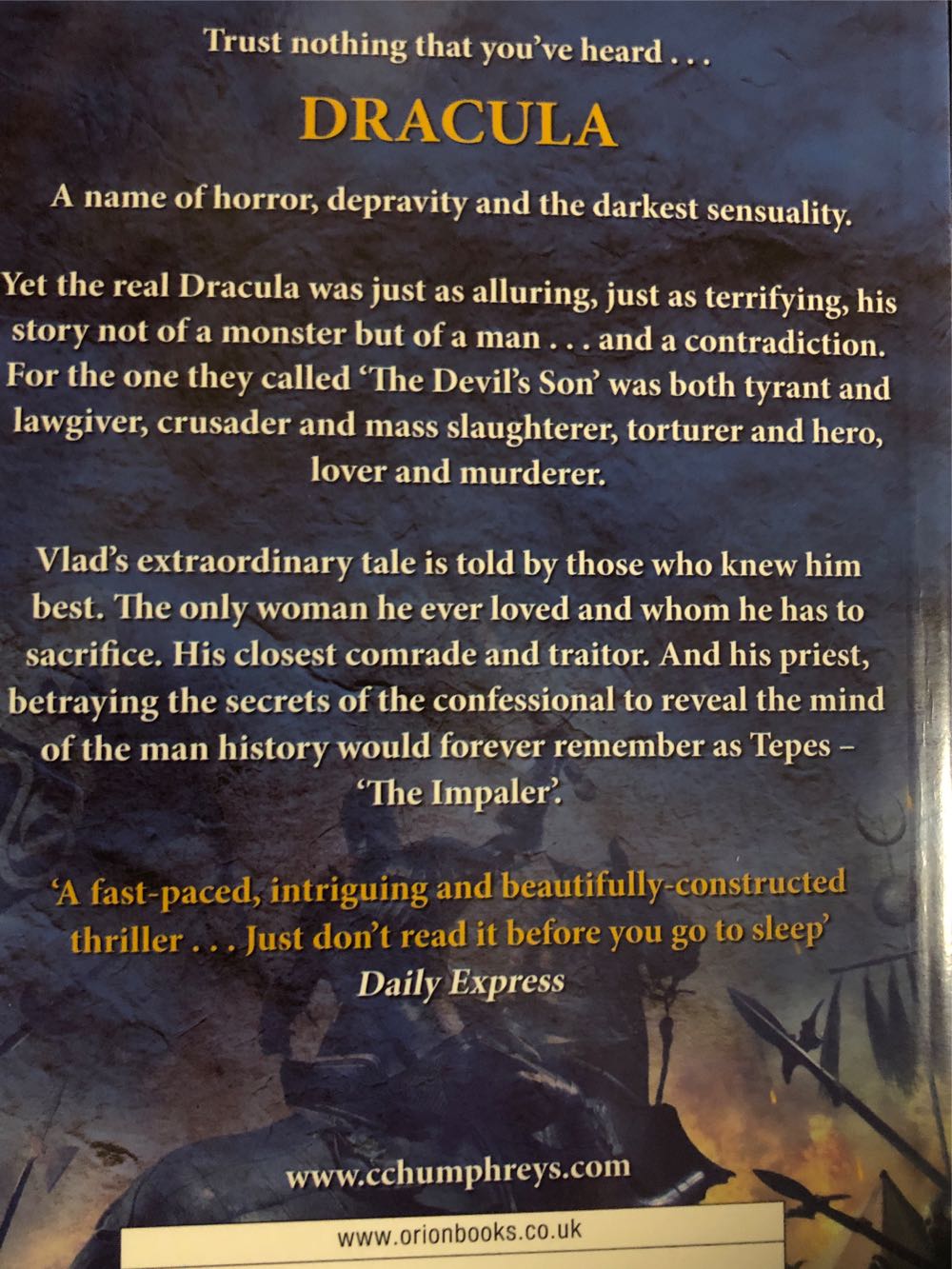 Vlad - C. C. Humphreys (Orion - Paperback) book collectible [Barcode 9781409103301] - Main Image 2