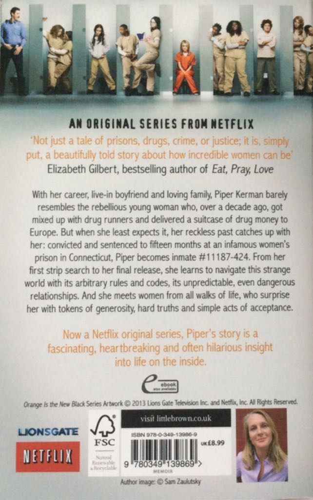 Orange Is The New Black - Piper Kerman (Abacus - Paperback) book collectible [Barcode 9780349139869] - Main Image 2