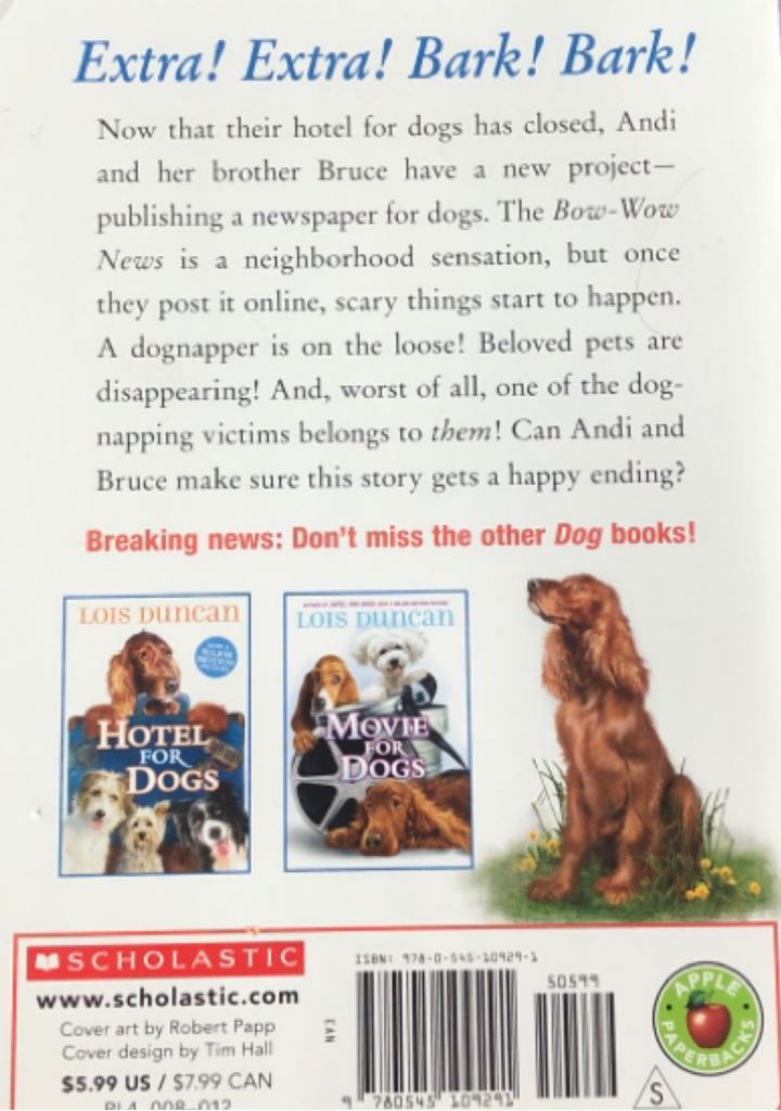 News For Dogs - Lois Duncan (Scholastic Books, Inc. - Kindle) book collectible [Barcode 9780545109291] - Main Image 2