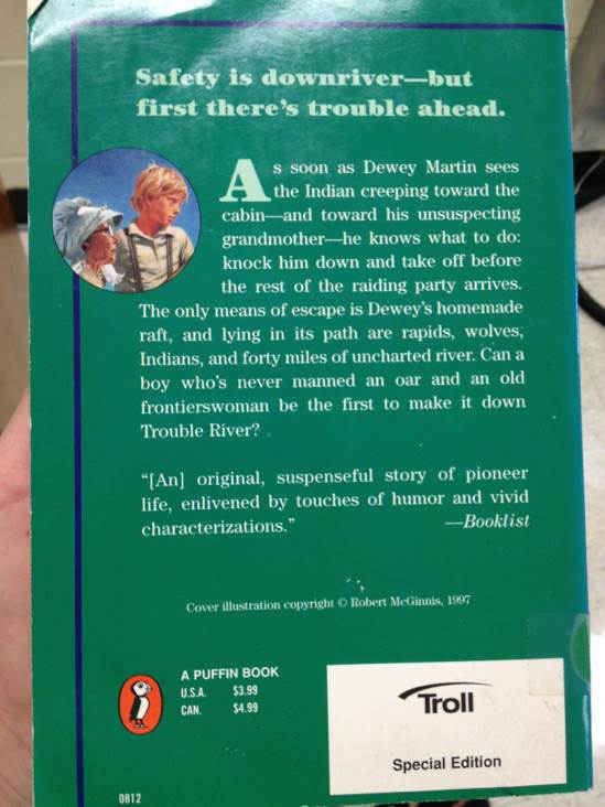 Trouble River - Newbery - American Indians - Byars Betsy (Puffin - Paperback) book collectible [Barcode 9780140342437] - Main Image 2