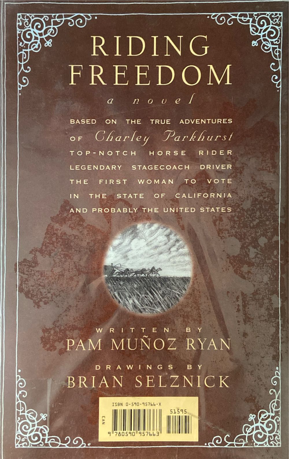 Riding Freedom - Pam Munoz Ryan (Scholastic - Hardcover) book collectible [Barcode 9780590957663] - Main Image 2