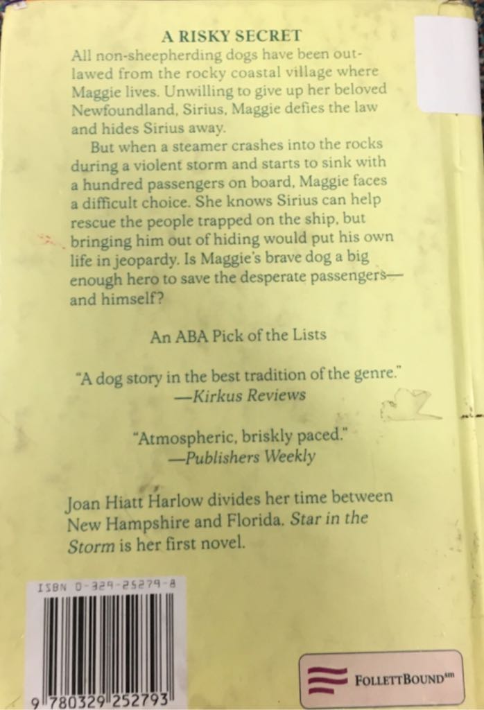 Star In The Storm - Hiatt Harlow (Aladdin Books) book collectible [Barcode 9780329252793] - Main Image 2