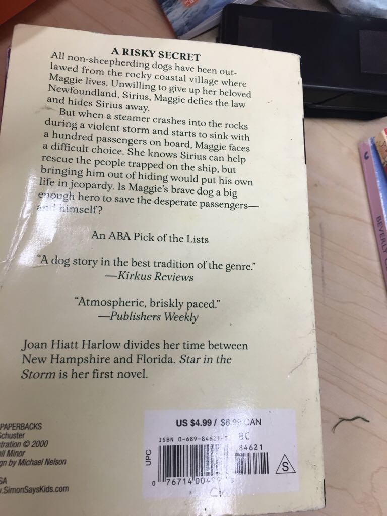 Star In The Storm - Hiatt Harlow book collectible - Main Image 2