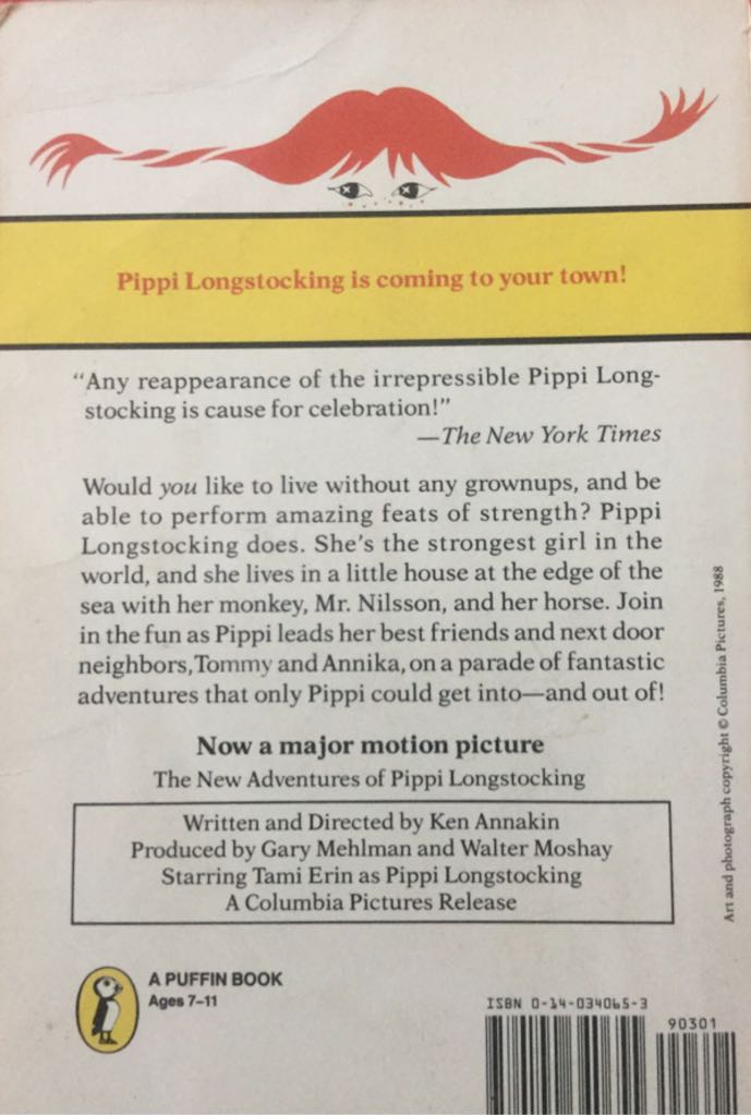 Pippi Longstocking - Astrid Lindgren (Scholastic Press - Paperback) book collectible [Barcode 9780140340655] - Main Image 2
