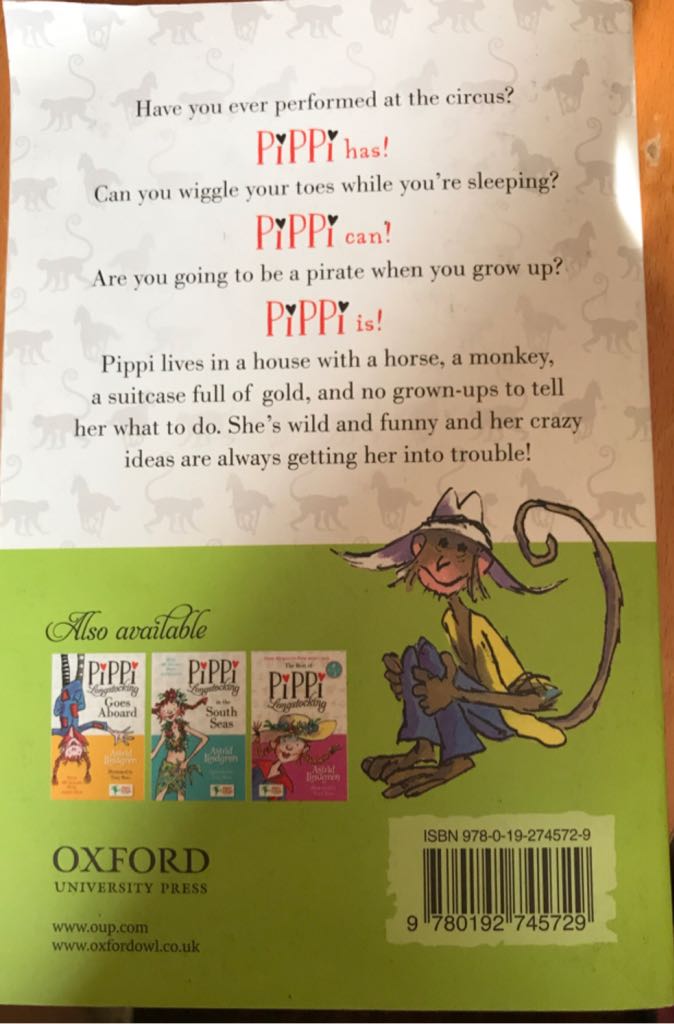 Pippi Longstocking  (Oxford University Press UK - Paperback) book collectible [Barcode 9780192745729] - Main Image 2