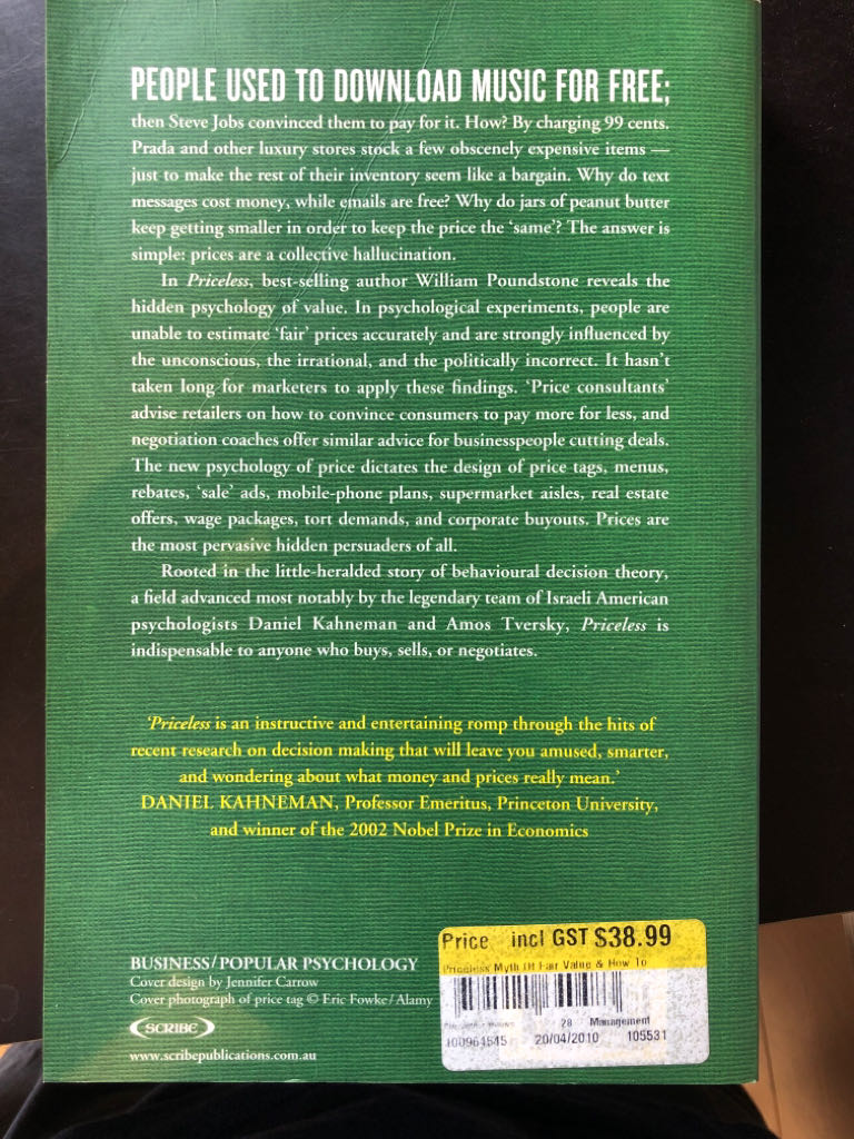 Priceless - William Poundstone (Scribe Publications - eBook) book collectible [Barcode 9781921640483] - Main Image 2