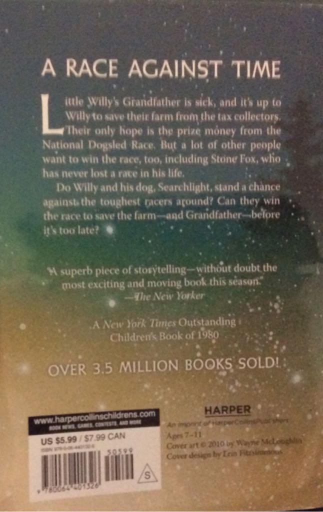 Stone Fox - Gardiner, John (Collins Harper - Paperback) book collectible - Main Image 2
