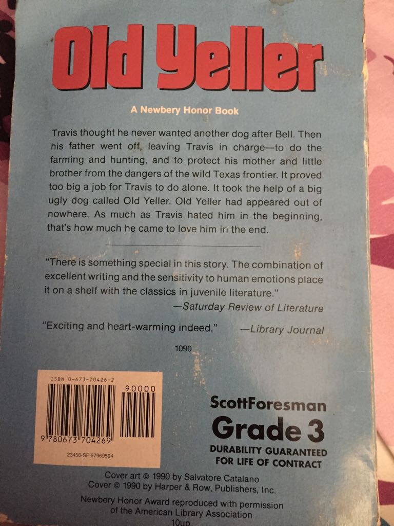 Old Yeller  book collectible [Barcode 9780673704269] - Main Image 2