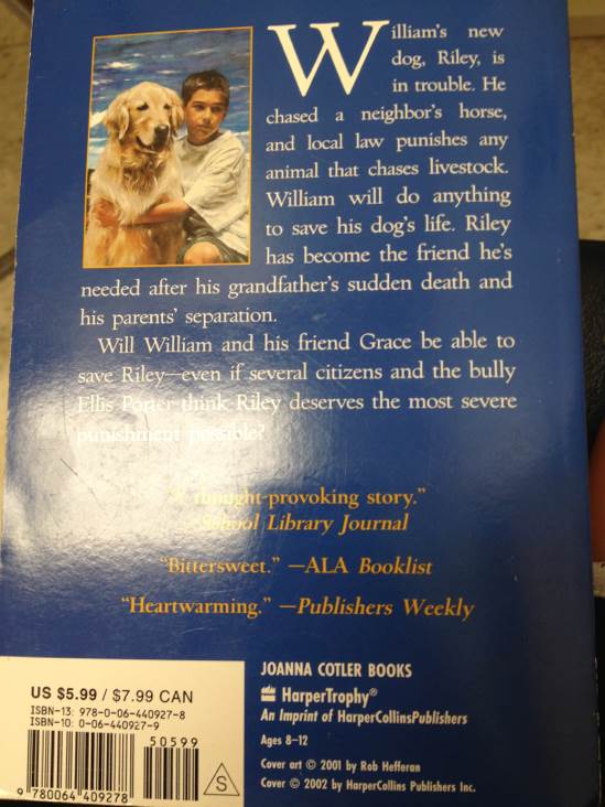 The Summer Of Riley - Eve Bunting (HarperCollins) book collectible [Barcode 9780064409278] - Main Image 2