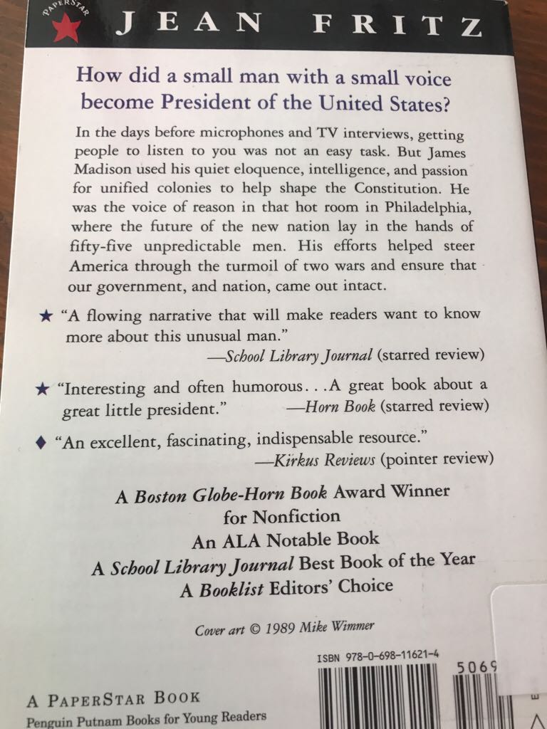 The Great Little Madison - Jean Fritz (Puffin) book collectible [Barcode 9780698116214] - Main Image 2