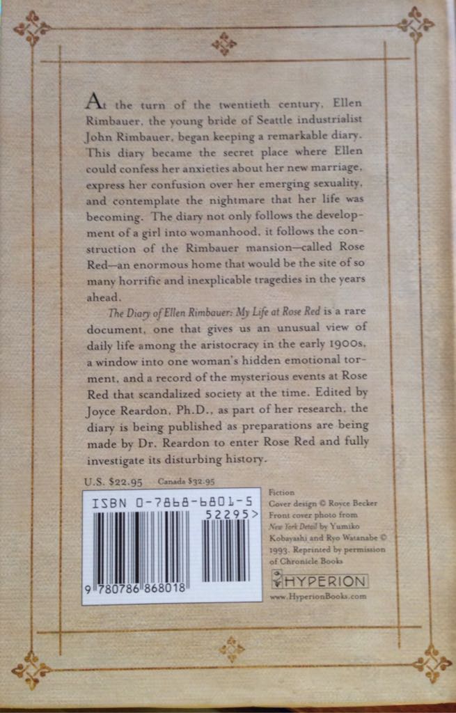 The Diary Of Ellen Rimbauer: My Life At Rose Red - Ridley Pearson (Hyperion - Hardcover) book collectible [Barcode 9780786868018] - Main Image 2