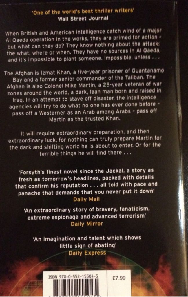The Afghan - Frederick Forsyth (Corgi Books - Paperback) book collectible [Barcode 9780552155045] - Main Image 2
