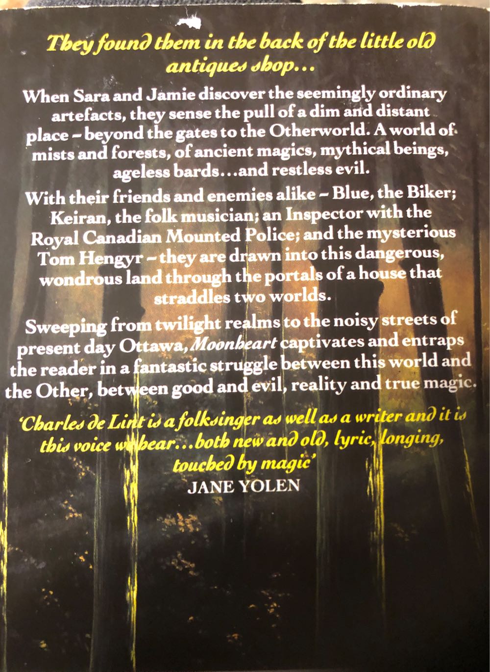 Moonheart - Charles de Lint (Pan Books* 1991) book collectible [Barcode 9780330315760] - Main Image 2