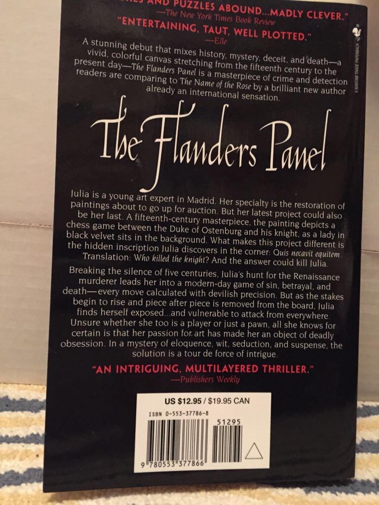 Flanders Panel, The - Arturo Pérez-Reverte (Bantam Dell Pub Group - Paperback) book collectible [Barcode 9780553377866] - Main Image 2