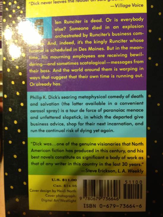 Ubik - Philip K. Dick (Vintage - Paperback) book collectible [Barcode 9780679736646] - Main Image 2