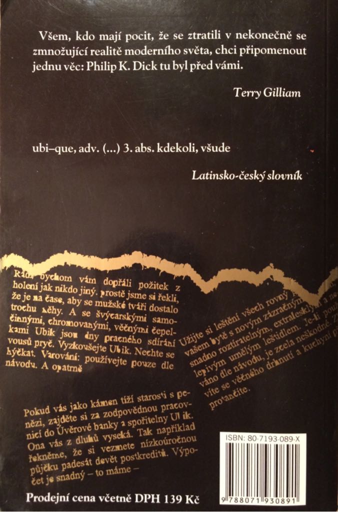 Ubik - Philip K. book collectible [Barcode 9788071930891] - Main Image 2