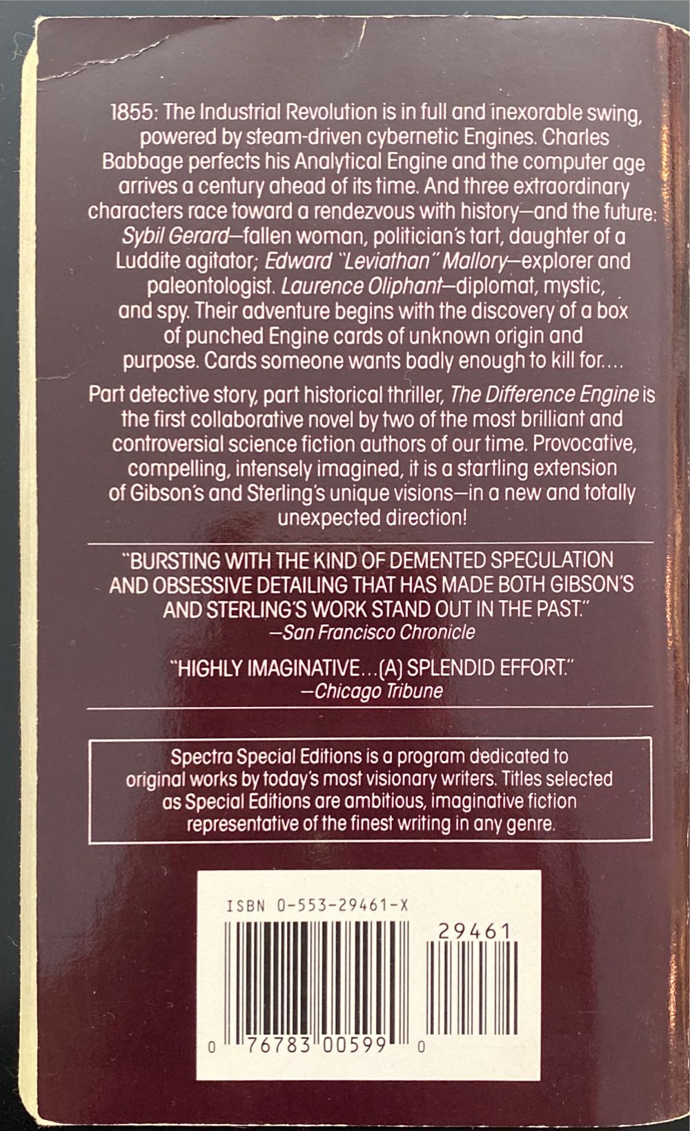 The Difference Engine - William Gibson (Spectra - Paperback) book collectible [Barcode 9780553294613] - Main Image 2