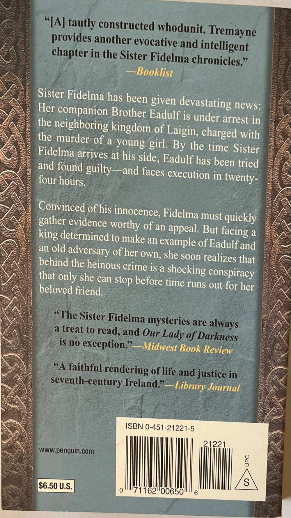 Our Lady of Darkness - Peter Tremayne (Signet - Paperback) book collectible [Barcode 9780451212214] - Main Image 2