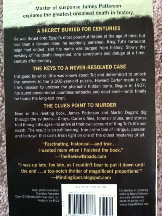 The Murder of King Tut: The Plot to Kill the Child King - James Patterson (Little, Brown - Hardcover) book collectible [Barcode 9780316034043] - Main Image 2