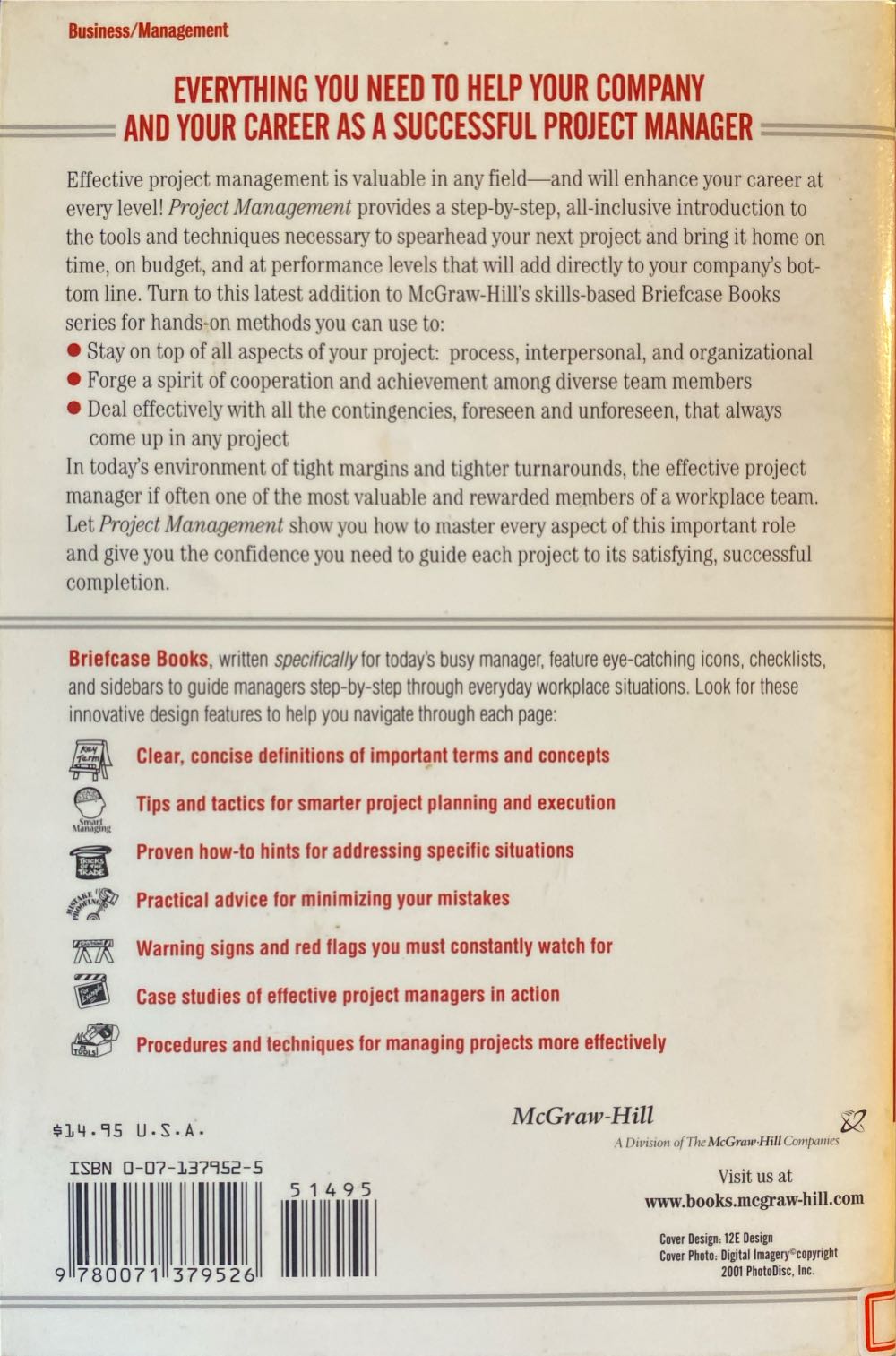 Project Management - Gary R. Heerkens (McGraw-Hill - Paperback) book collectible [Barcode 9780071379526] - Main Image 2