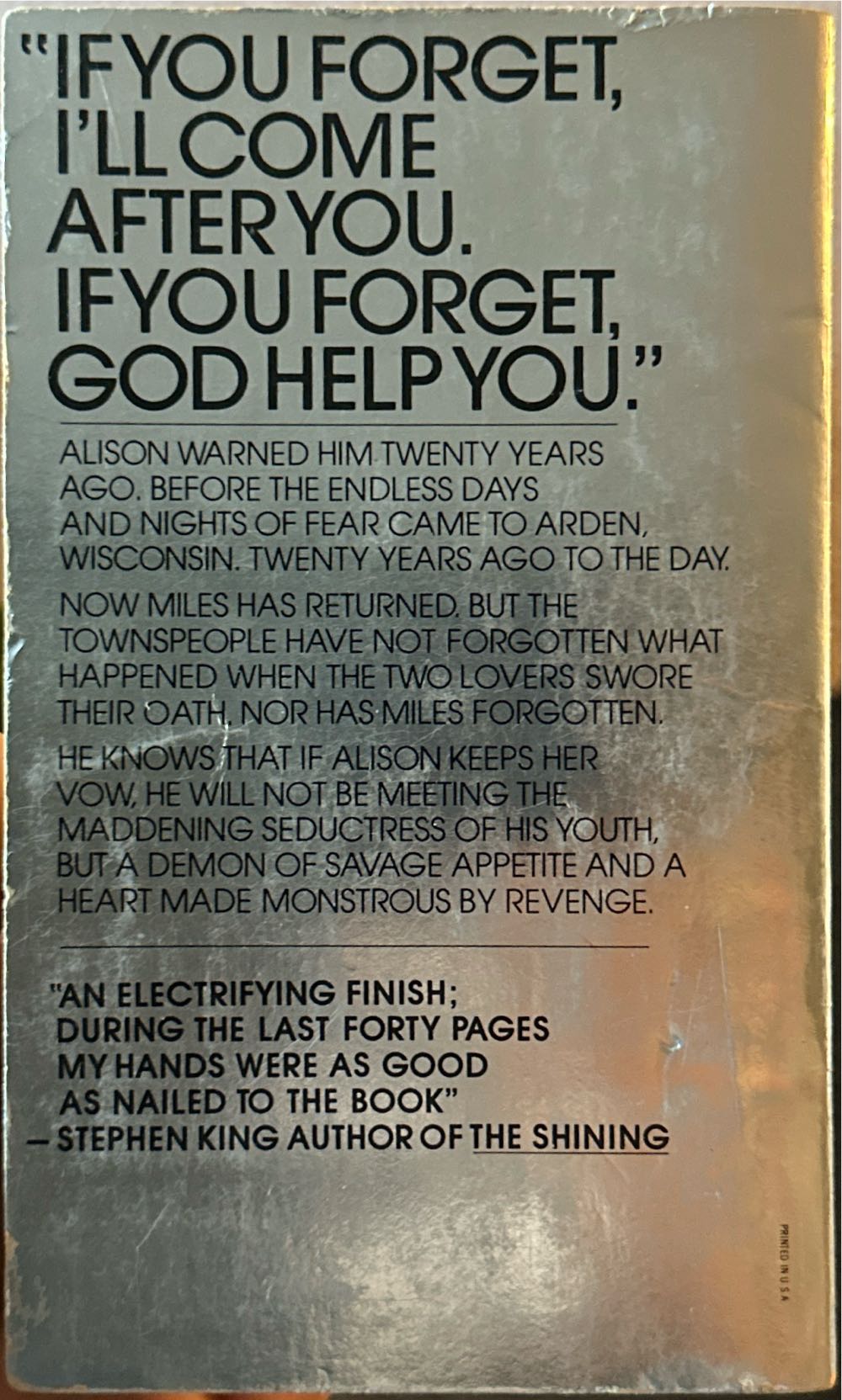 If You Could See Me Now - Peter Straub (Pocket Fiction - Paperback) book collectible [Barcode 9780671818449] - Main Image 2