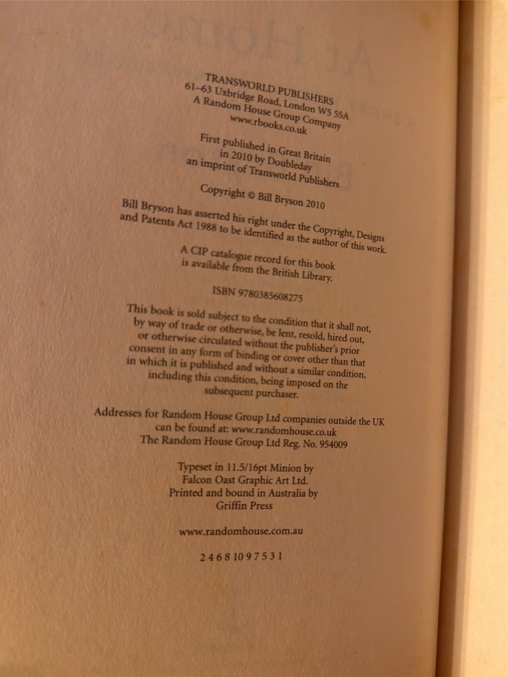 At Home: A Short History of Private Life - Bill Bryson (Harper Collins - Hardcover) book collectible [Barcode 9780385608275] - Main Image 3