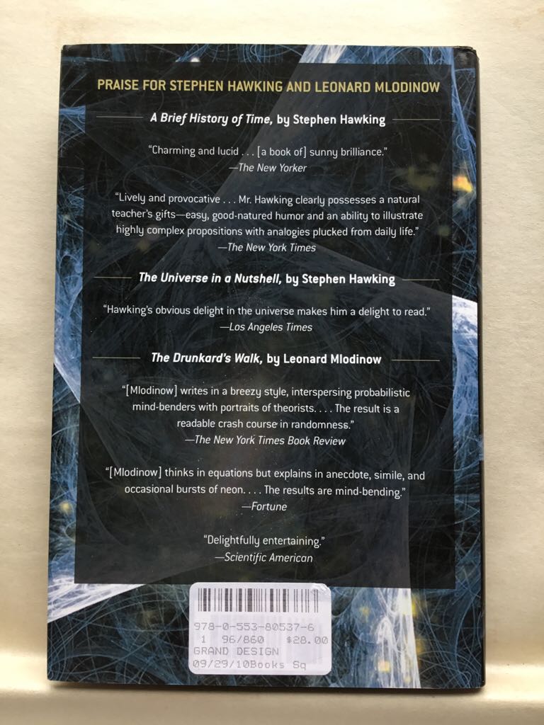 The Grand Design - Stephen Hawking (Bantam Books - Hardcover) book collectible [Barcode 9780553805376] - Main Image 2