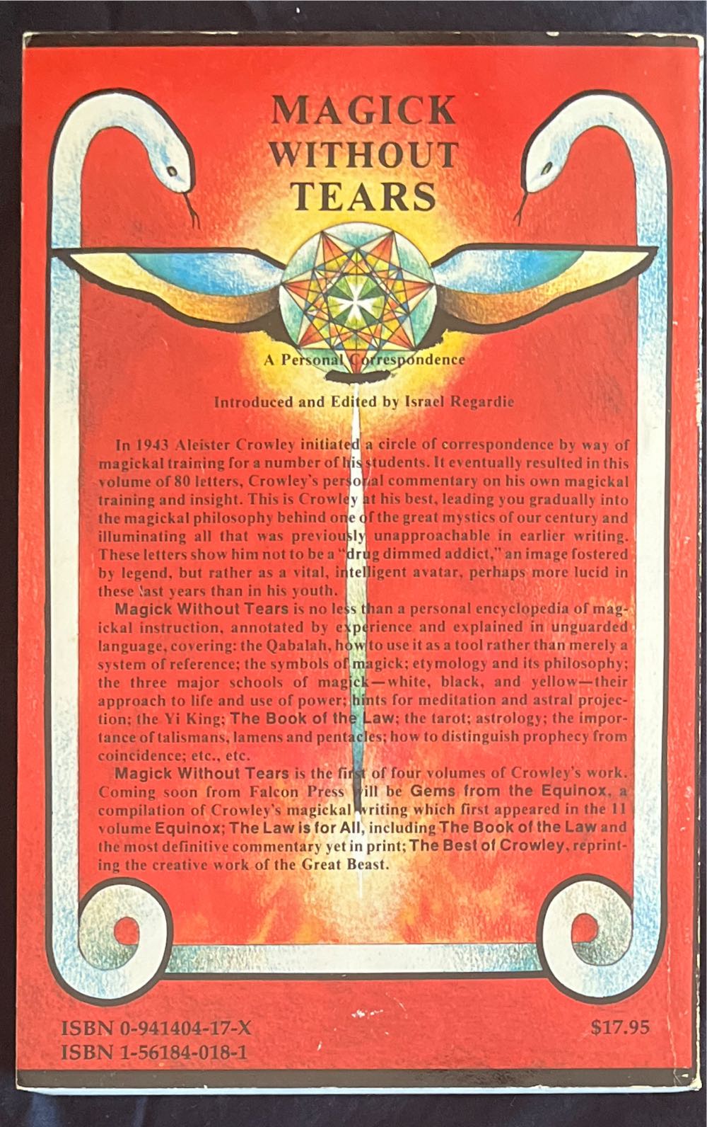 Magick Without Tears - Aleister Crowley (New Falcon Publications - Trade Paperback) book collectible [Barcode 9780941404174] - Main Image 2