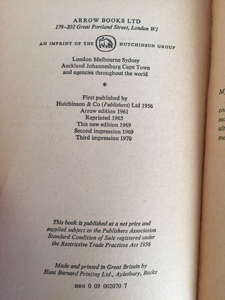 The Ka of Gifford Hillary - Dennis Wheatley (Arrow Books - Paperback) book collectible [Barcode 0099082209] - Main Image 2