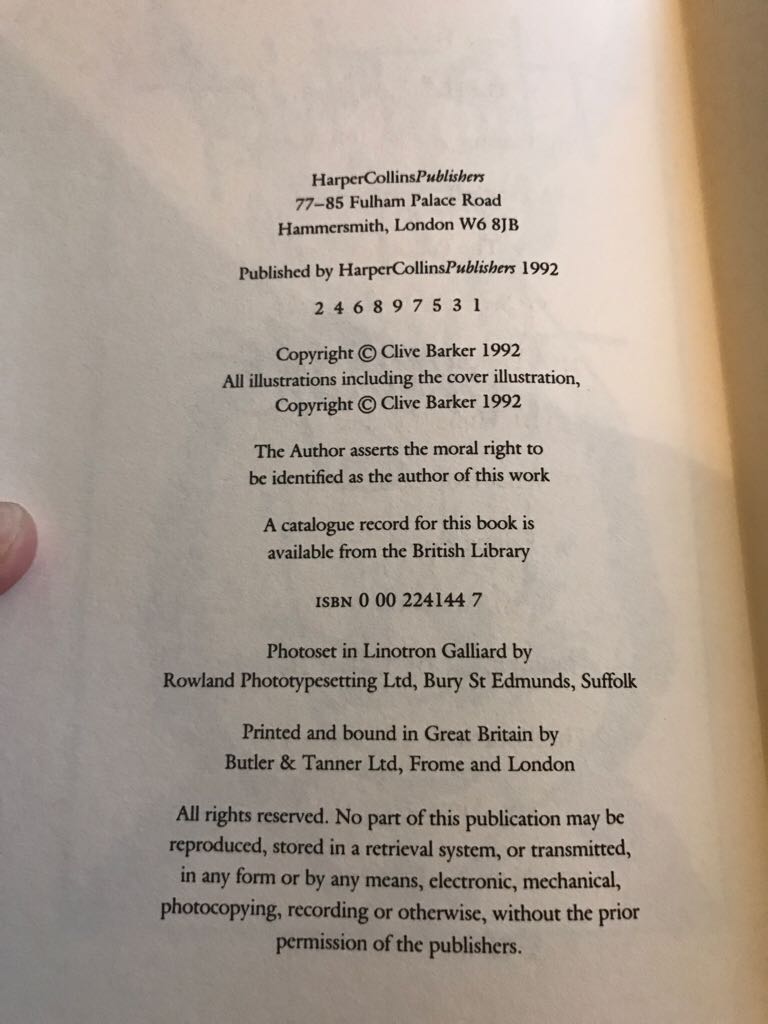 The Thief of Always - Clive Barker (Harper Collins Publishers - Hardcover) book collectible [Barcode 9780002241441] - Main Image 2