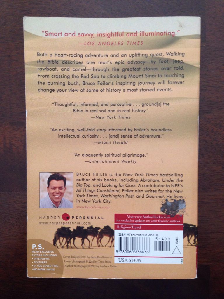 Walking The Bible - Bruce Feiler (Harper Perennial - Paperback) book collectible [Barcode 9780060838638] - Main Image 2