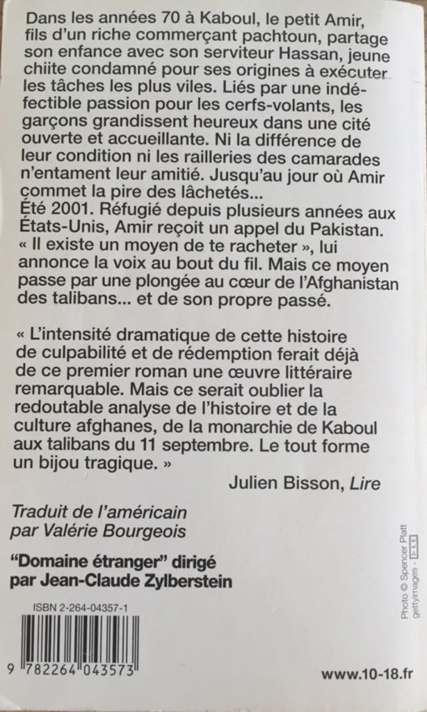 Les cerfs-volants de Kaboul - Khaled Hosseini (Domaine étranger 10/18 - Paperback) book collectible [Barcode 9782264043573] - Main Image 2