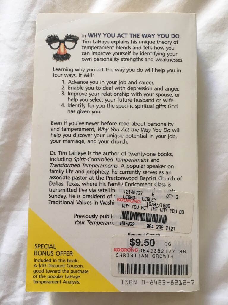 Why You Act The Way You Do  book collectible - Main Image 2