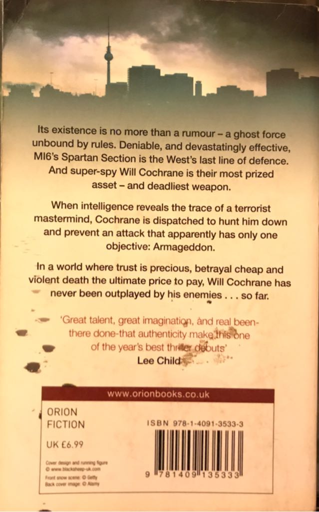 Spartan - Matthew Dunn (Orion Books - Paperback) book collectible [Barcode 9781409135333] - Main Image 2