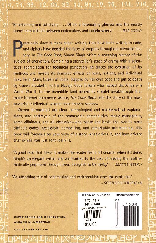 The Code Book: The Science of Secrecy fron Ancient Egypt to Quantum Cryptography - Simon Singh (Random House Publishing Group - Paperback) book collectible [Barcode 9780385495325] - Main Image 2
