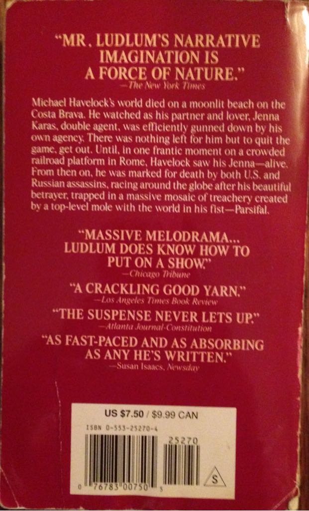 The Parsifal Mosaic - Robert Ludlum (Bantam - Hardcover) book collectible [Barcode 9780553252705] - Main Image 2