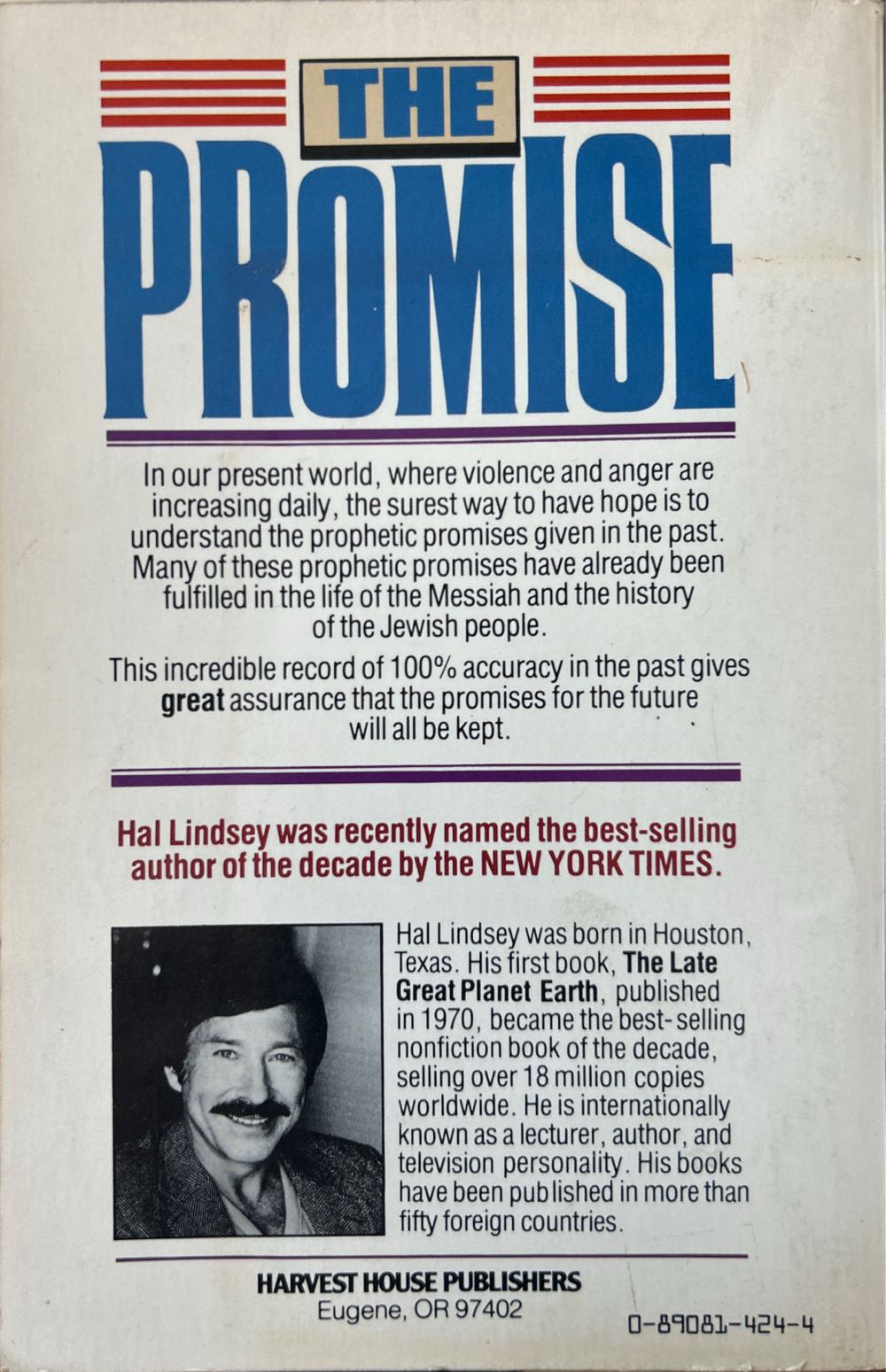 The Promise - Hal Lindsey (Harvest House Publishers - Paperback) book collectible [Barcode 0890814244] - Main Image 2