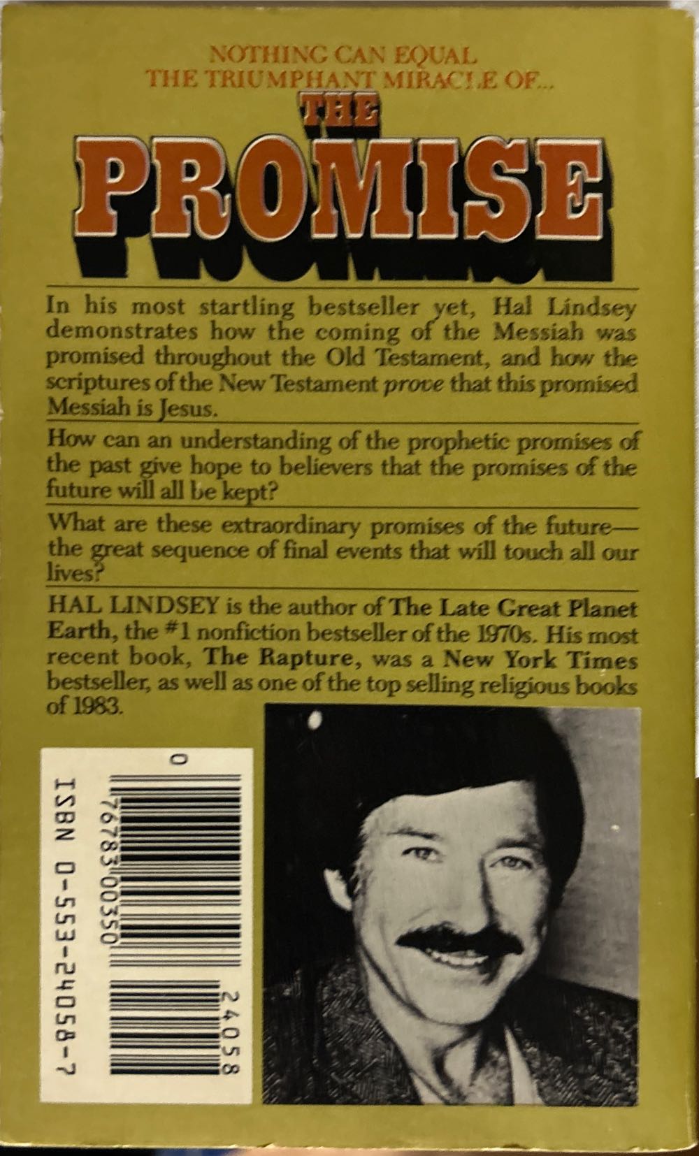The Promise - Hal Lindsey (Bantam Books - Paperback) book collectible [Barcode 9780553240580] - Main Image 2
