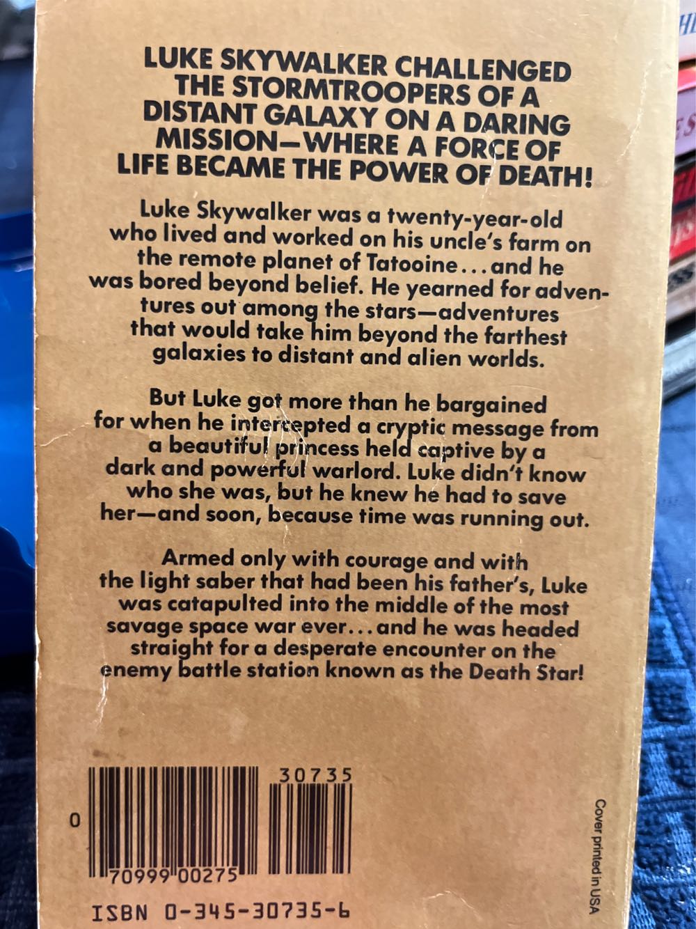 Star Wars: From the Adventures of Luke Skywalker - George Lucas (Ballantine Books - Paperback) book collectible [Barcode 9780345307354] - Main Image 2