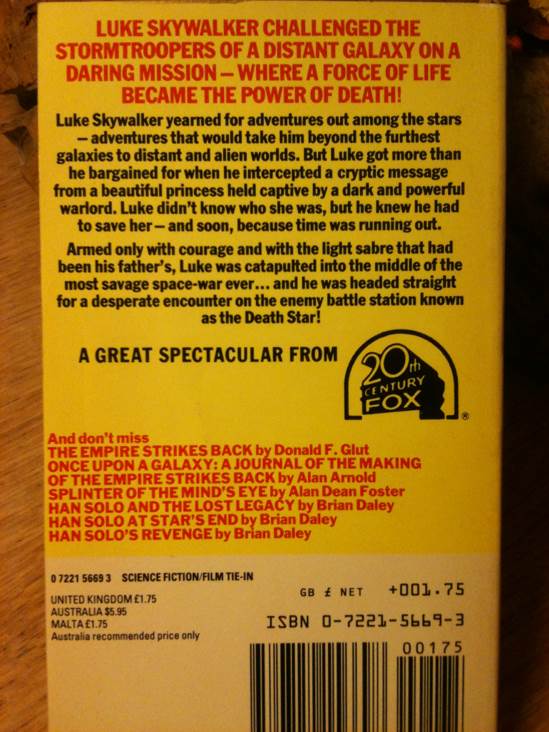 Star Wars - George Lucas (Sphere - Paperback) book collectible [Barcode 9780722156698] - Main Image 2