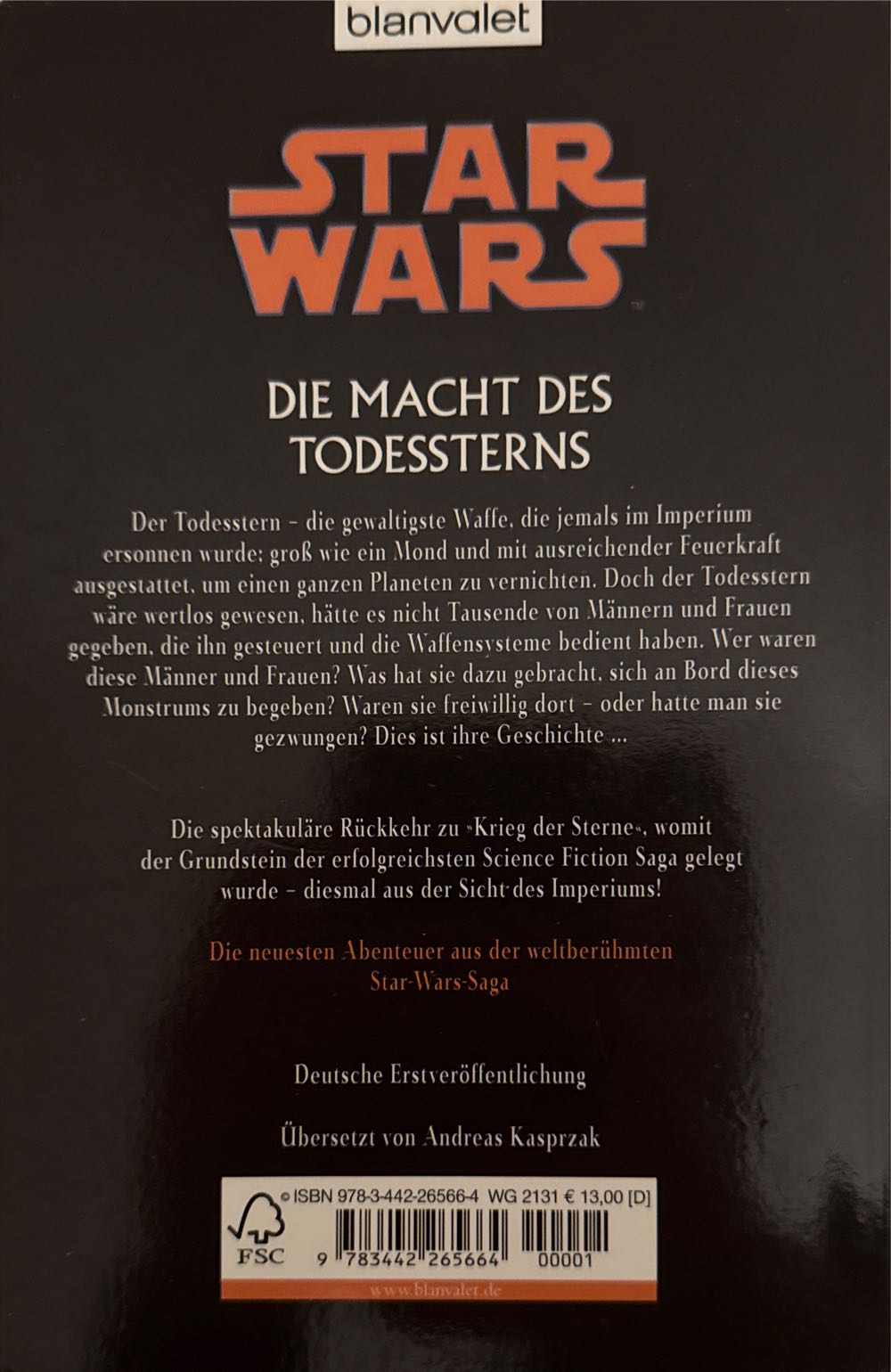 Star Wars: Die Macht des Todessterns - Michael Reaves (Blanvalet - Paperback) book collectible [Barcode 9783442265664] - Main Image 2